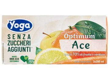 Yoga Sok w kartoniku Brik Ace senza zuccheri aggiunti 3x200ml - Yoga