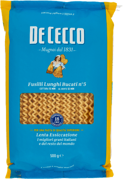 De Cecco Fusilli Lunghi Bucati testenine n5 500g - De Cecco
