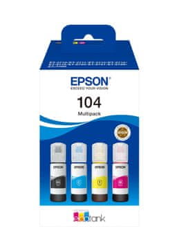 Epson 104 BK/C/M/Y (C13T00P640), komplet črnil