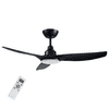 Ventilator stropni z LED osvetlitvijo Apeliotes Night, 132cm, DC motor, črn