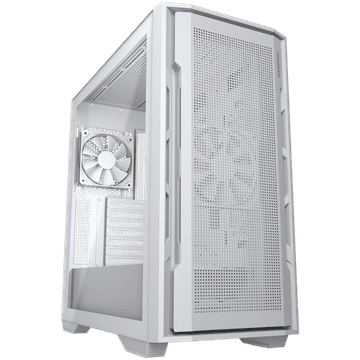 COUGAR | Uniface White| PC Case | Mid Tower / Mesh Front Panel / 2 x ARGB Fans / TG Left Panel