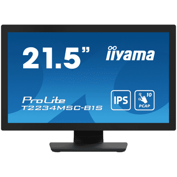 iiyama Monitor LED T2234MSC-B1S 22" Full HD 10pt touchscreen featuring IPS 350 cd/m² 1000:1 8ms projective capacitive VGA HDMI DP