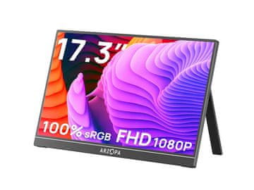 Prenosni monitor 17.3'' (44 cm) FullHD IPS 60Hz, mHDMI, USB-C, zvočniki, ARZOPA A1M