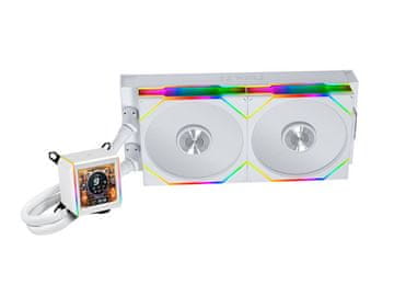Lian Li Komplet za tekočinsko hlajenje AIO Liquid Cooler Lian Li GALAHAD II LCD 280 TL Wireless, ARGB, bel