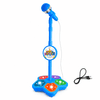Otroški karaoke mikrofon s stojalom, LED osvetlitev, MP3 povezava, nastavljiv 70–100 cm | KIDKARA, modra