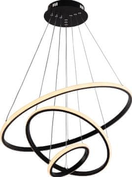 Optonica LED viseča svetilka 78W 3000K/4000K/6000K 4480lm IP20 črna barva