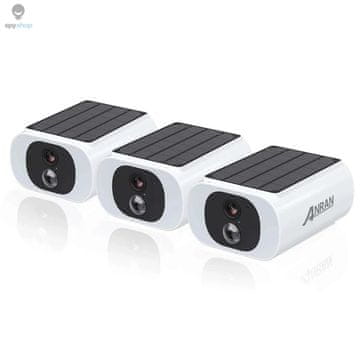 KJB Solarna zunanja WiFi nadzorna kamera ANRAN 3 MP komplet 3 kamer z aplikacijo ANRAN