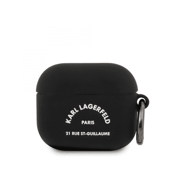 Karl Lagerfeld črn ovitek za AirPods 3 - KLACA3SILRSGBK