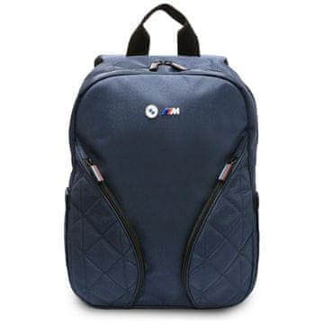 Bmw BMW NAHRBTNIK Z NAJLONSKIMI ŽEPI IN KOVINSKIM LOGOTIPOMOČJO DO 40 CM ZA RAČUNALNIK, TEMNO MODER, MODEN