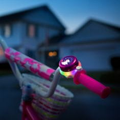 Brightz zvonček za kolo z LED lučko, unicorn