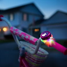 Brightz zvonček za kolo z LED lučko, unicorn