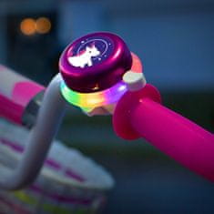 Brightz zvonček za kolo z LED lučko, unicorn