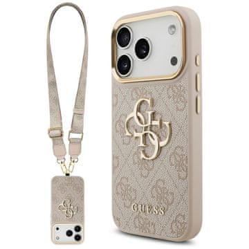 Guess OVITEK GUESS 4G VELIK KLASIČNI LOGO VELIK PAŠČEK S KOVINSKIMI GUMBMI ZA IPHONE 17 PRO