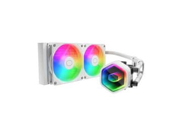 Cooler Master Komplet za tekočinsko hlajenje AIO Liquid Cooler MasterLiquid 240 Core II, 240mm, ARGB, Cooler Master, bel