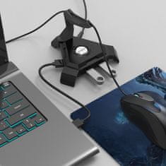 Orico USB hub s 4 vhodi, USB 2.0, z držalom za kabel, LH4-U2