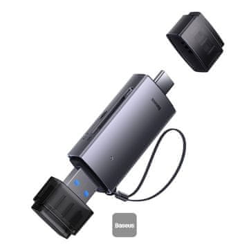BASEUS Čitalec kartic USB & Type-C to SD/TF WKQX060113