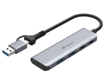 slomart Adapter Tracer A-5, USB-C na 2x USB-A + 2x USB-C