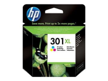 Originalna kartuša s črnilom HP 301XL, trobarvna, z visoko kapaciteto (330 strani), pakiranje 1 kos