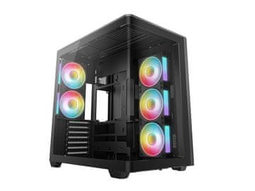 DEEPCOOL Računalniško ohišje DeepCool CG590U 5F, ATX, Midi-Tower, ARGB, ukrivljeno kaljeno steklo, črno
