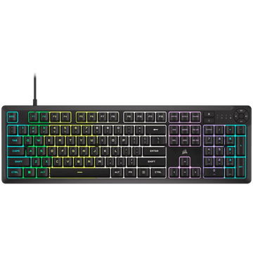 Corsair K55 CORE RGB Gaming Membranska Tipkovnica, žična, črna
