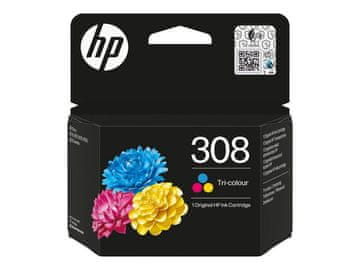 HP 308 originalna tri-barvna kartuša s črnilom
