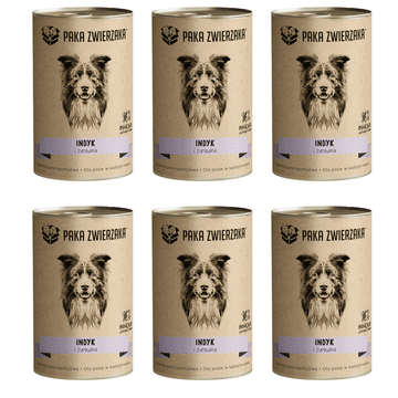 Paka Zwierzaka Živalski paket puran in brusnica 6x400g