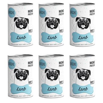 Paka Zwierzaka Paka Zwierzaka Pepe Lamb mokra hrana za pse 99% jagnjetina 6x400g