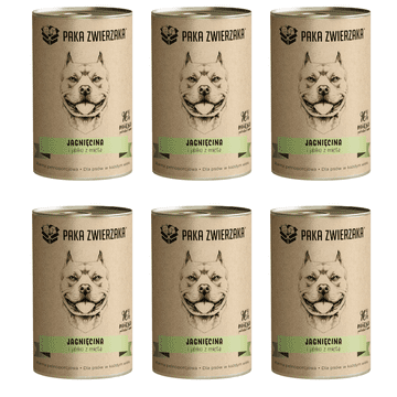 Paka Zwierzaka Živalski paket jagnjetina in jabolko z meto 6x400g
