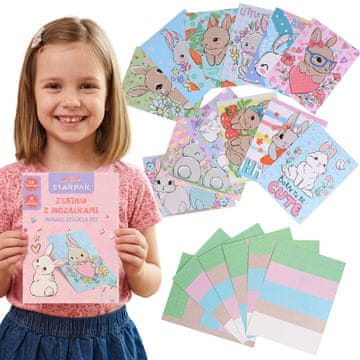 STARPAK Komplet z mozaiki, ustvarjalni komplet za deklice, umetniški komplet za lepljenje