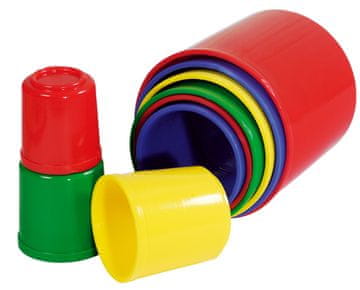 Směr Kubus piramidna sestavljanka okrogla plastika 4 barve 12m+