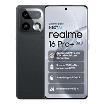 realme REALME 16 Pro+ 5G pametni telefon 12 GB/512 GB siv
