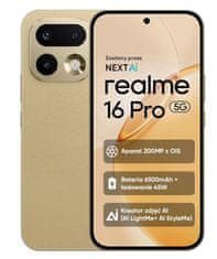 realme REALME 16 Pro 5G pametni telefon 8 GB/256 GB zlate barve