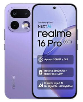 realme REALME 16 Pro 5G pametni telefon 8 GB/512 GB vijolična