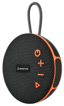 Manta Prenosni Bluetooth zvočnik MANTA SPK02GO črne in oranžne barve