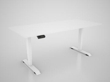 Bellano Living Dvižna miza s ploščo v dekorju bela - 1600 x 800 mm, belo podnožje