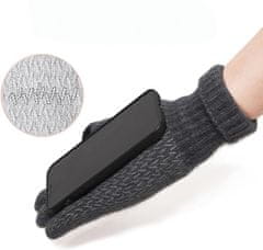 Nikcorp Zimske termalne rokavice MAGISDU model Touch Merino volna + flis podloga, dvoplastne, elastičen oprijem, za upravljanje zaslonov na dotik, ženske, jesen zima
