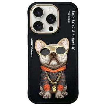 M&M Ovitek za iPhone 16 Pro Max Glasses Cool Dog črne barve