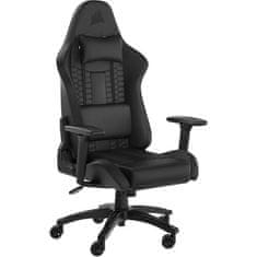 Corsair TC100 RELAXED, gaming stol, umetno usnje, črn