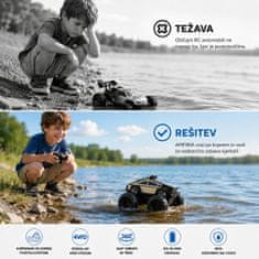 JOJOY® Amfibijski RC avto 4WD, vožnja po vodi in kopnem, 2.4GHz daljinski, 45 min delovanja | AMFIBIA