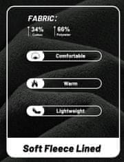 Nikcorp Moški toplotni pulover izdelek visoke kakovosti Topel Udoben Črn XL, polar podloga, 2 stranska žepa z zadrgo, rebraste manšete, mešanica 66% poliester 34% bombaž