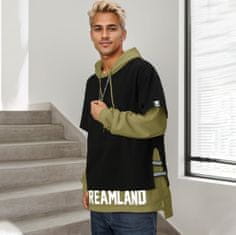 Nikcorp Moška techwear jopa s kapuco patchwork ohlapna pulover Urban Hip Hop Sodobni streetwear črna zelena