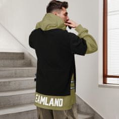 Nikcorp Moška techwear jopa s kapuco patchwork ohlapna pulover Urban Hip Hop Sodobni streetwear črna zelena