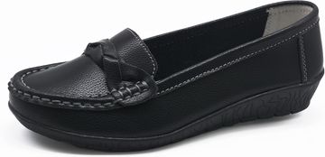 Nikcorp Ženske mokasíny Pohodlné slip-on poltopánky Pohyblivé priedušné hladký zvršok pre kanceláriu a voľný čas čierne hlboká čierna EU 40