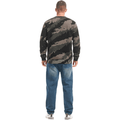 Nikcorp Moška flis bluza Crewneck Casual ogreta kamuflaža moro zelena XXL, zadrga? ni, 75% bombaž 25% poliester, dolgi rokavi z elastičnimi manšetami, jesensko-zimska, outdoor in delo