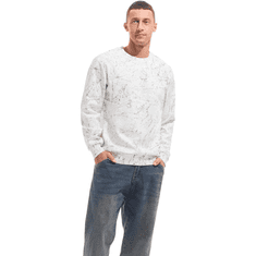 Nikcorp Moški flis pulover Crewneck podložen topla zimska majica z dolgimi rokavi bela barva velikost M regular fit bombažna mešanica za outdoor aktivnosti in vsakodnevno udobje toplotna izolacija