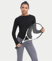 Nikcorp Ženska športna termoaktivna majica SURFEASY slim fit termo flis z zračenim materialom, dolgi rokavi, luknjice za palce, odsevni detajl XXL črna