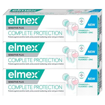 Elmex Sensitive Plus Complete Protection Tripack 3 x 75 ml