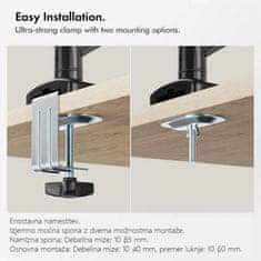 VonHaus enojni namizni nosilec do diagonale 32'' plinska vzmet 3000914