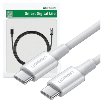 Ugreen USB Type-C (moški) na Type-C (moški) kabel 1m bel (US300)