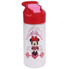 Disney DISNEY Minnie Mouse Steklenica za vodo z ustnikom in ročajem, prosojna steklenica s cevko 450 ml